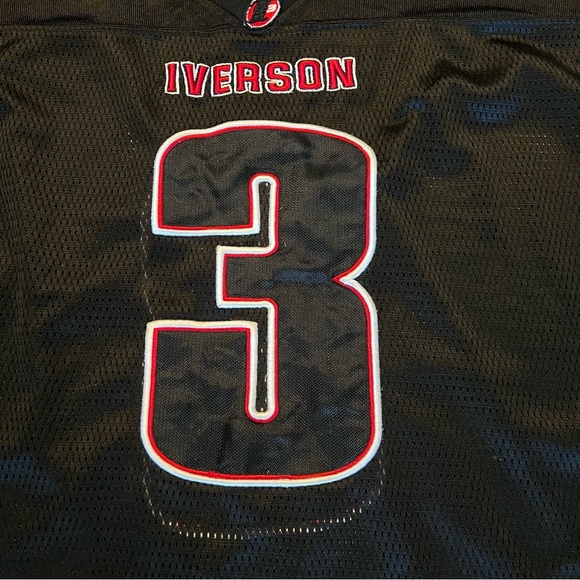 Reebok NBA 76ers Allen Iverson #3 Jersey Limited Authentic Edition Men XXl Black - Picture 5 of 12